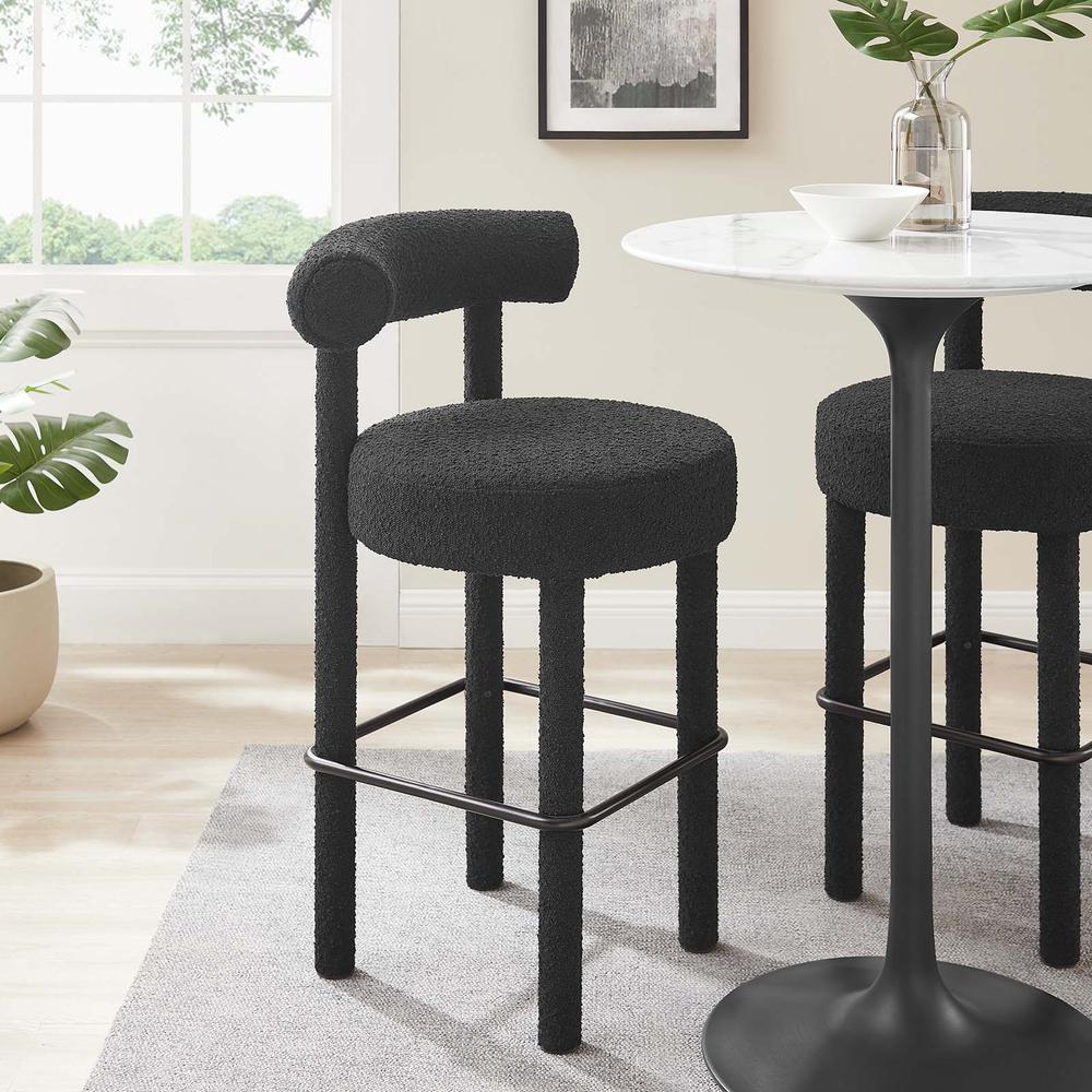 Toulouse Boucle Fabric Bar Stool - Set of 2. Picture 9