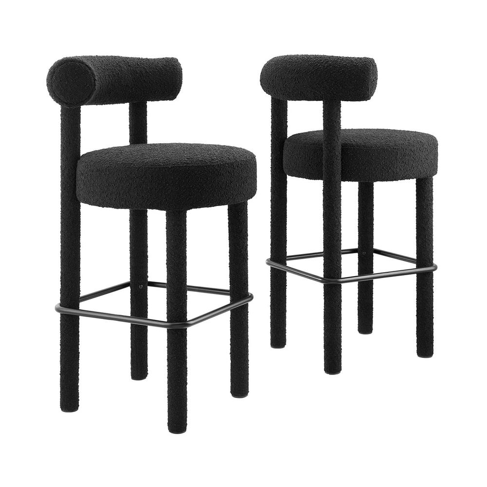 Toulouse Boucle Fabric Bar Stool - Set of 2. Picture 1