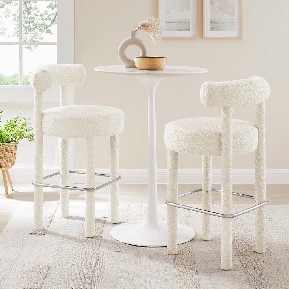 Toulouse Boucle Fabric Bar Stool - Set of 2. Picture 10