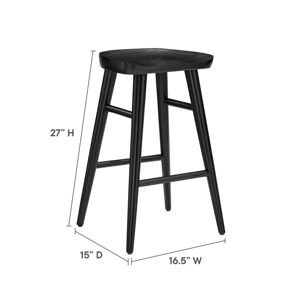 Saville Backless Wood Counter Stools - Set of 2. Picture 8