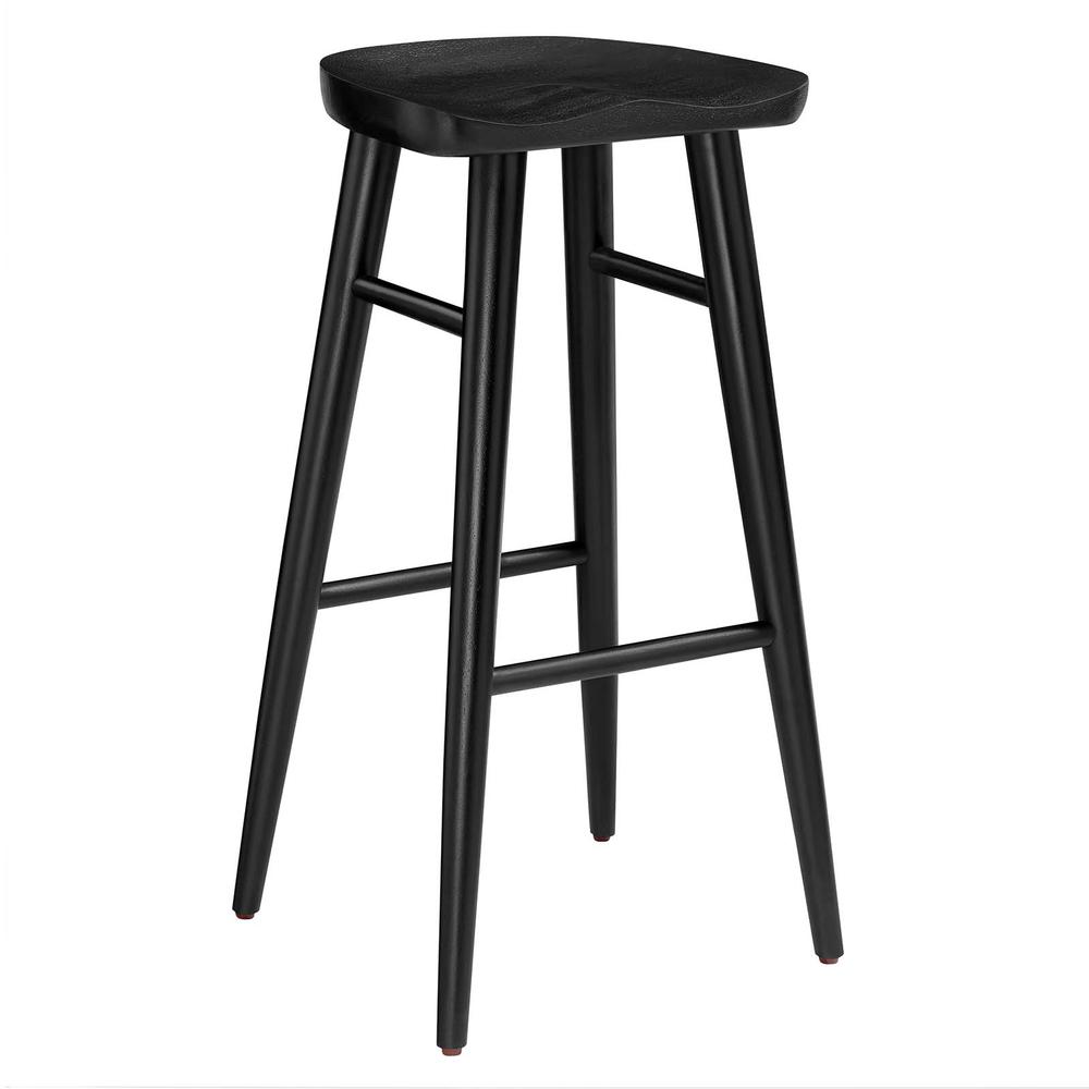 Saville Backless Wood Bar Stools - Set of 2. Picture 2