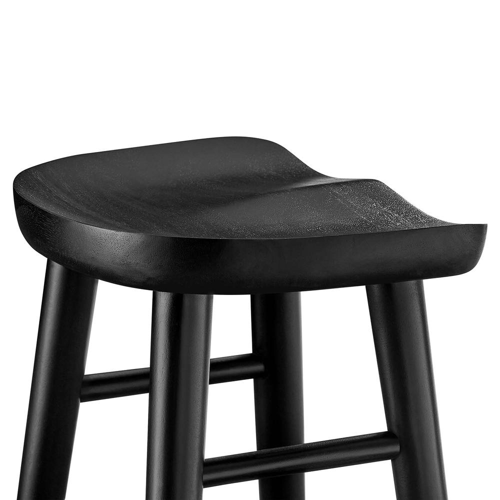 Saville Backless Wood Bar Stools - Set of 2. Picture 6