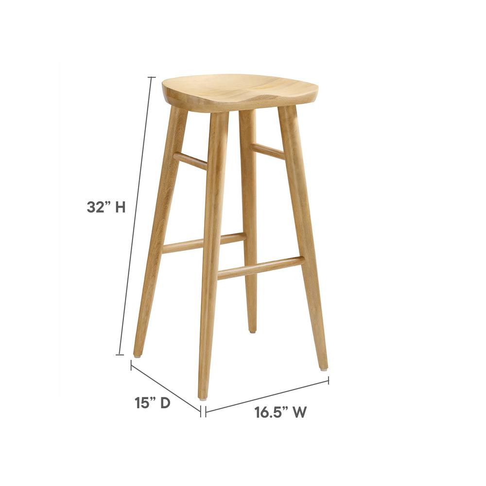 Saville Backless Wood Bar Stools - Set of 2. Picture 8