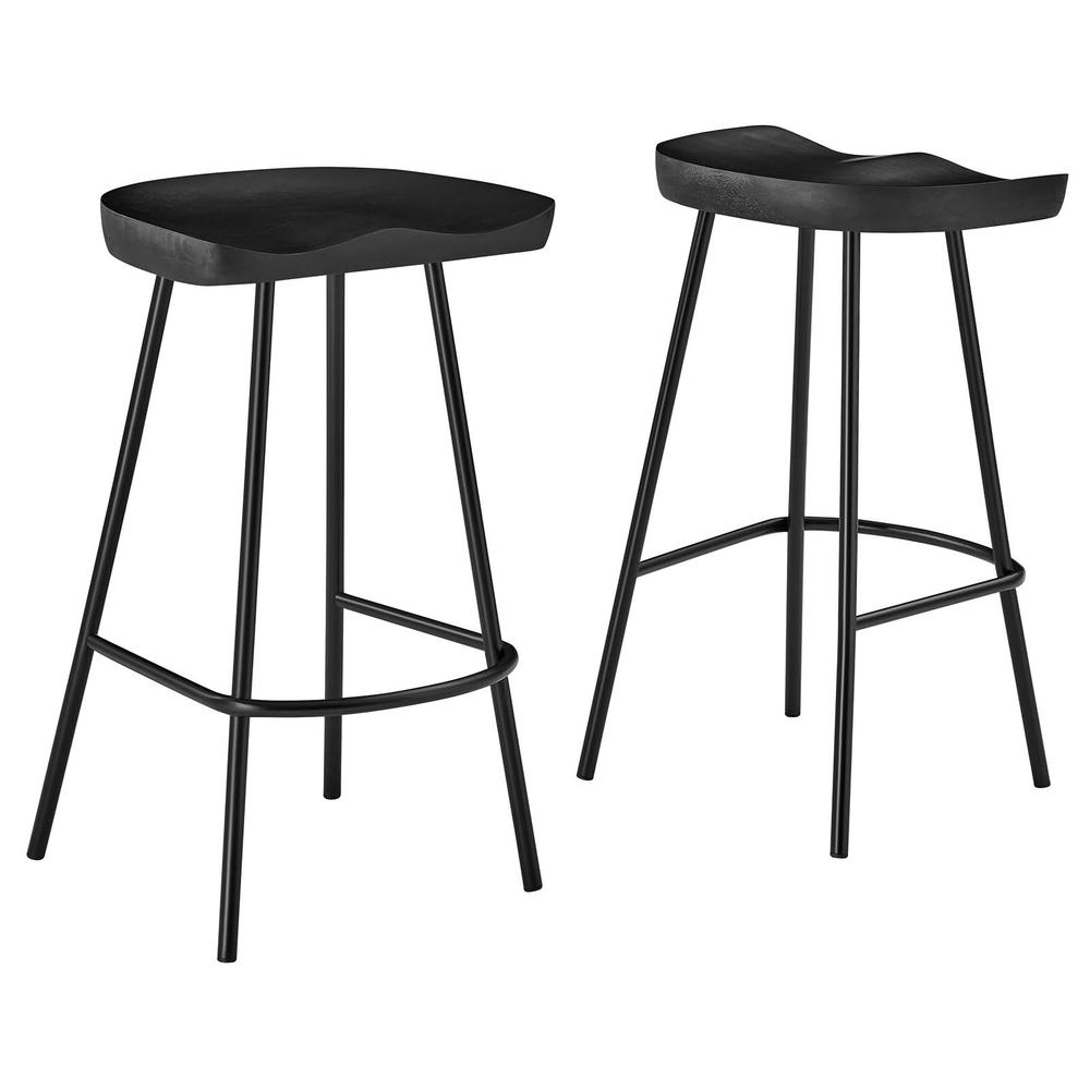 Concord Backless Wood Counter Stools - Set of 2. Picture 1