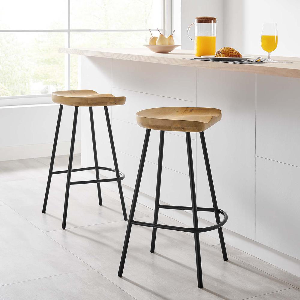 Concord Backless Wood Counter Stools - Set of 2. Picture 9