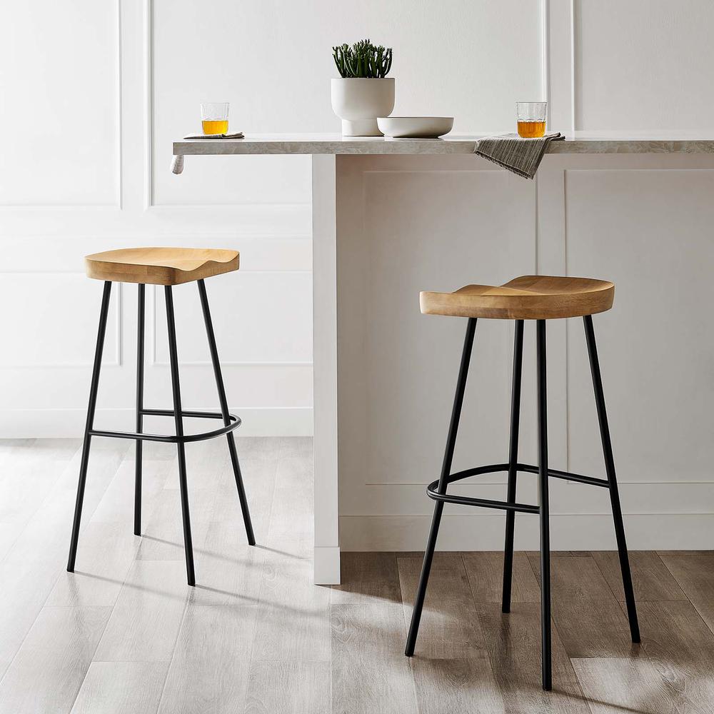 Concord Backless Wood Bar Stools - Set of 2. Picture 9