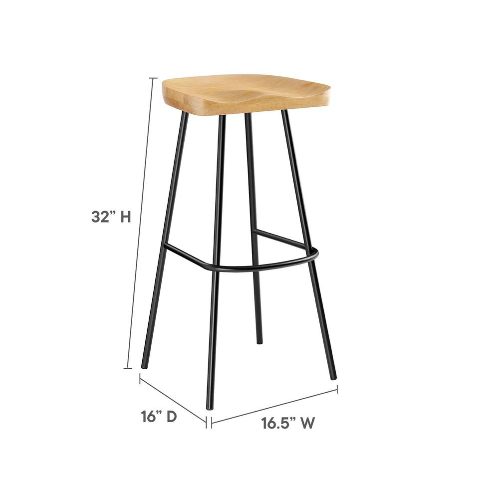 Concord Backless Wood Bar Stools - Set of 2. Picture 8