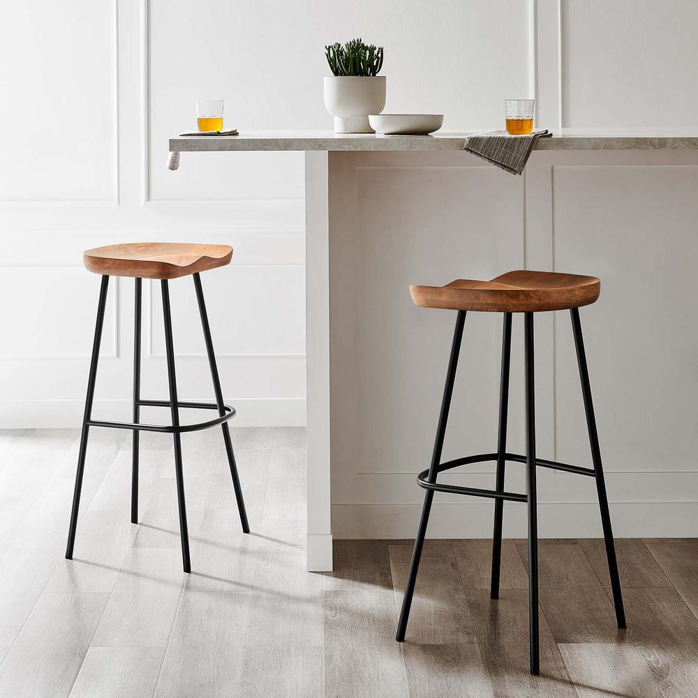 Concord Backless Wood Bar Stools - Set of 2. Picture 9