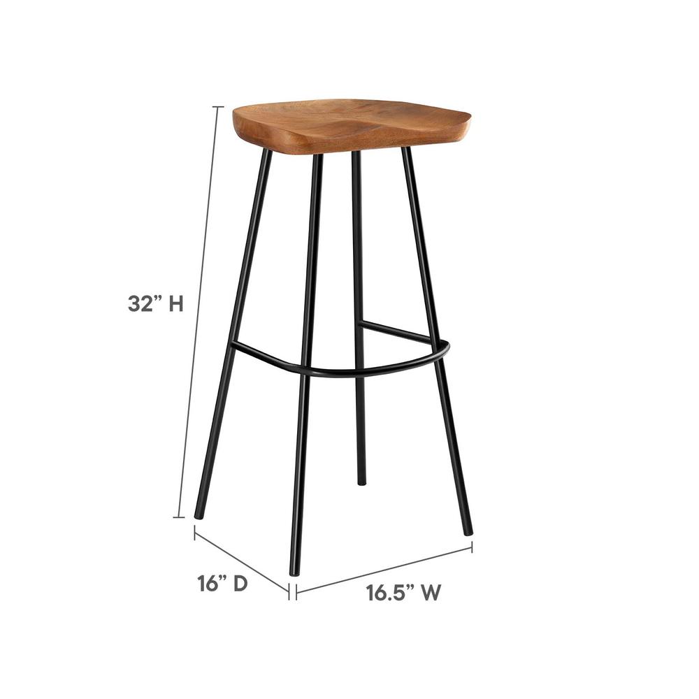 Concord Backless Wood Bar Stools - Set of 2. Picture 8