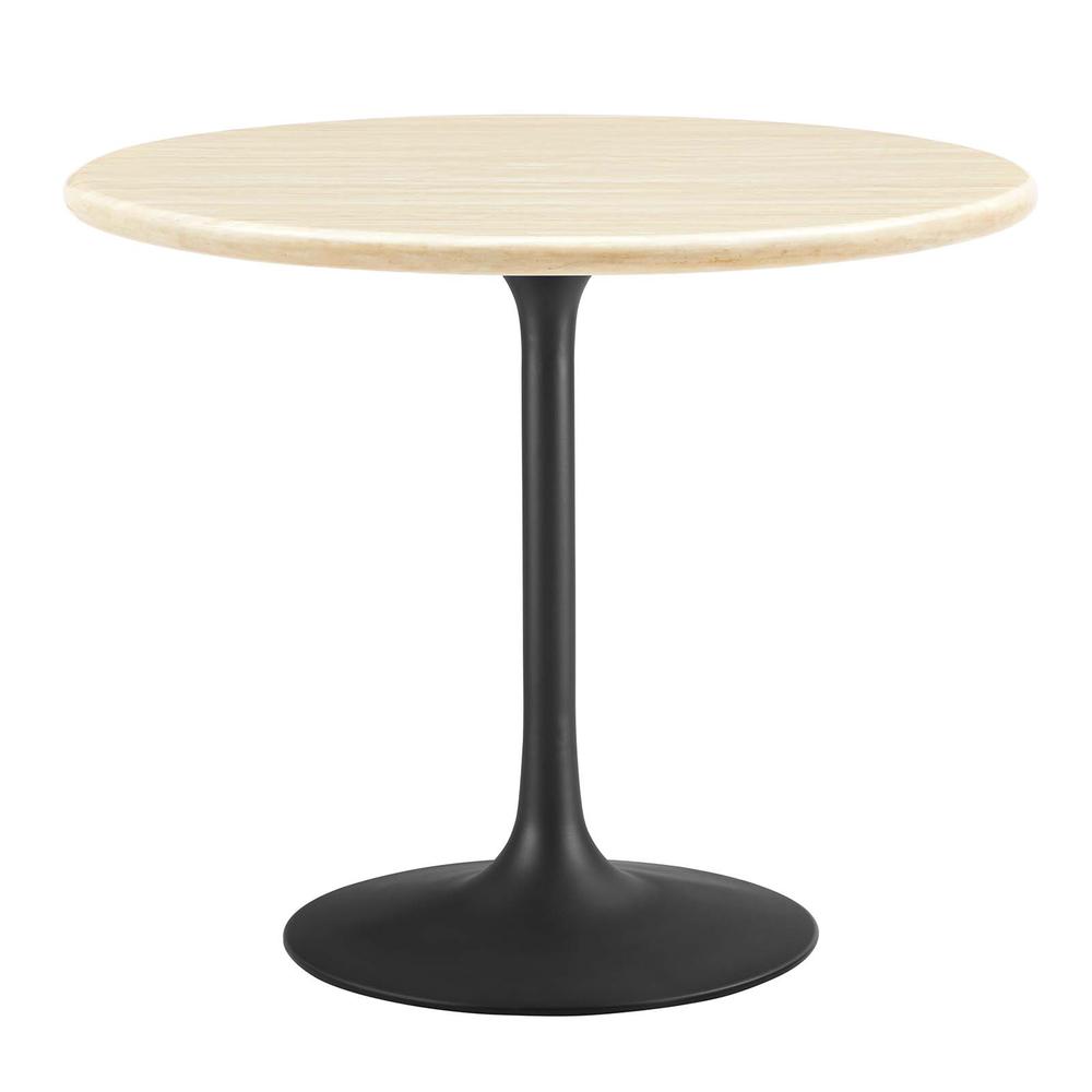 Lippa 36” Round Artificial Travertine  Dining Table. Picture 1