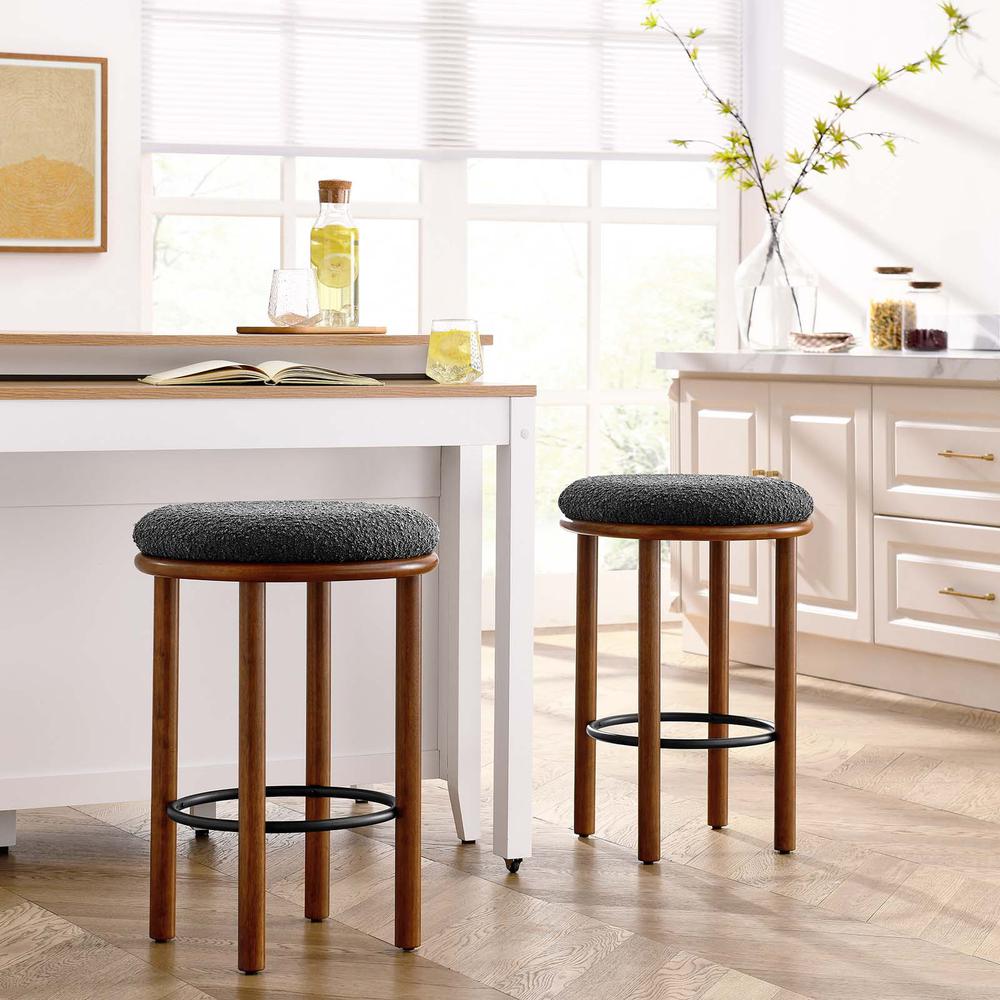 Fable Boucle Fabric Counter Stools - Set of 2. Picture 8