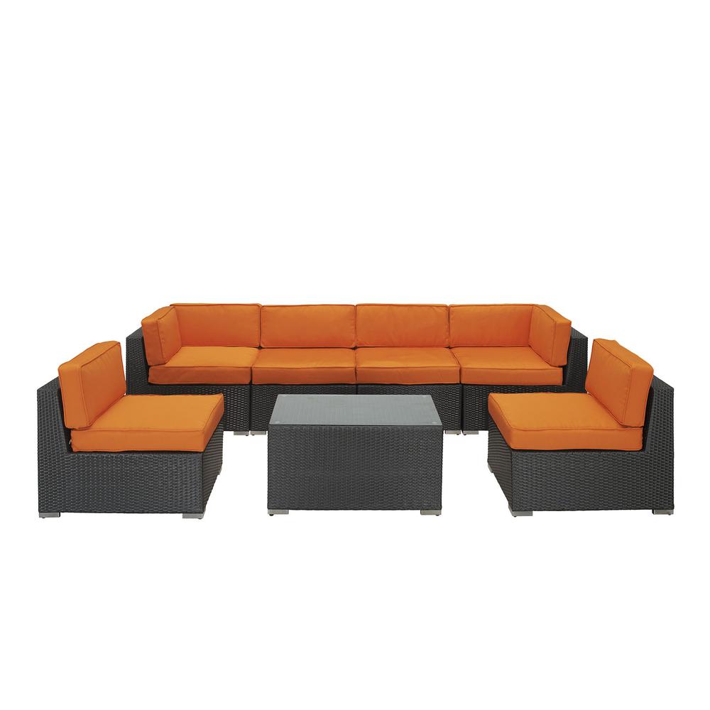 Aero 7 Piece Outdoor Patio Sectional Set. Picture 2