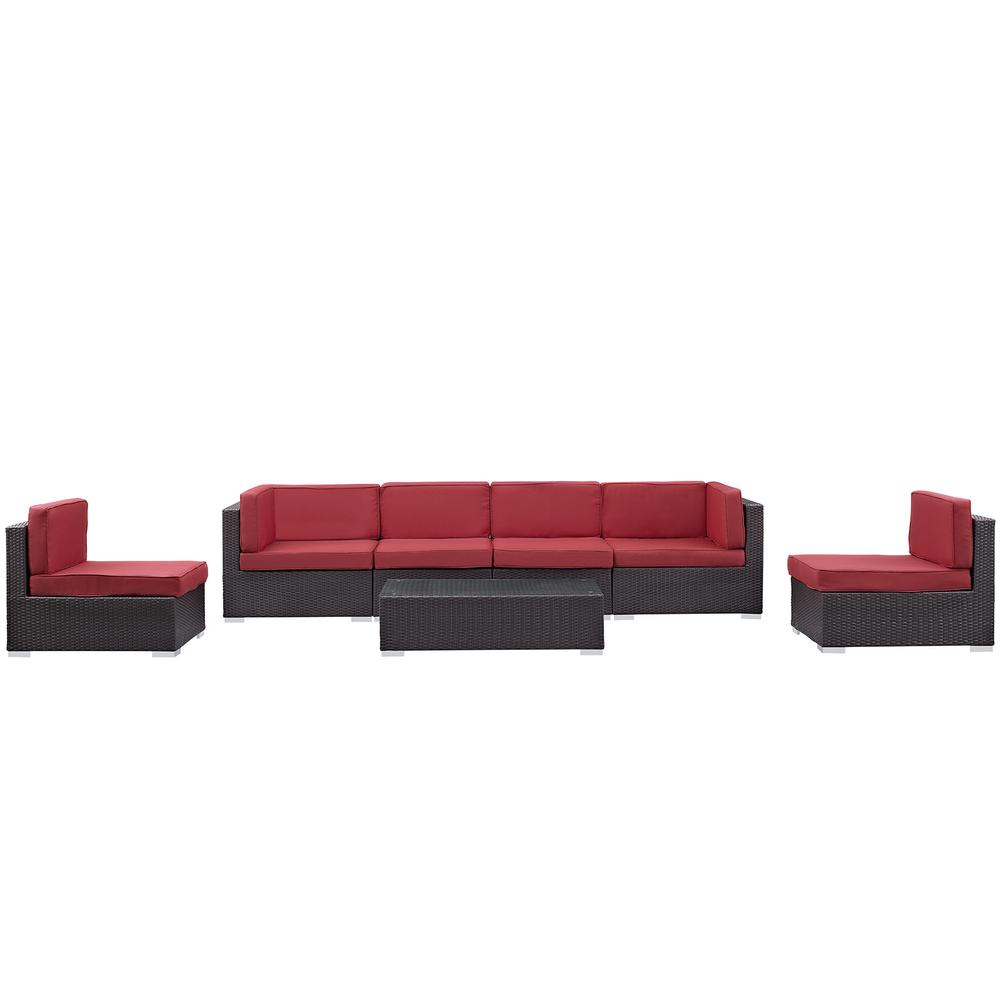 Aero 7 Piece Outdoor Patio Sectional Set. Picture 3
