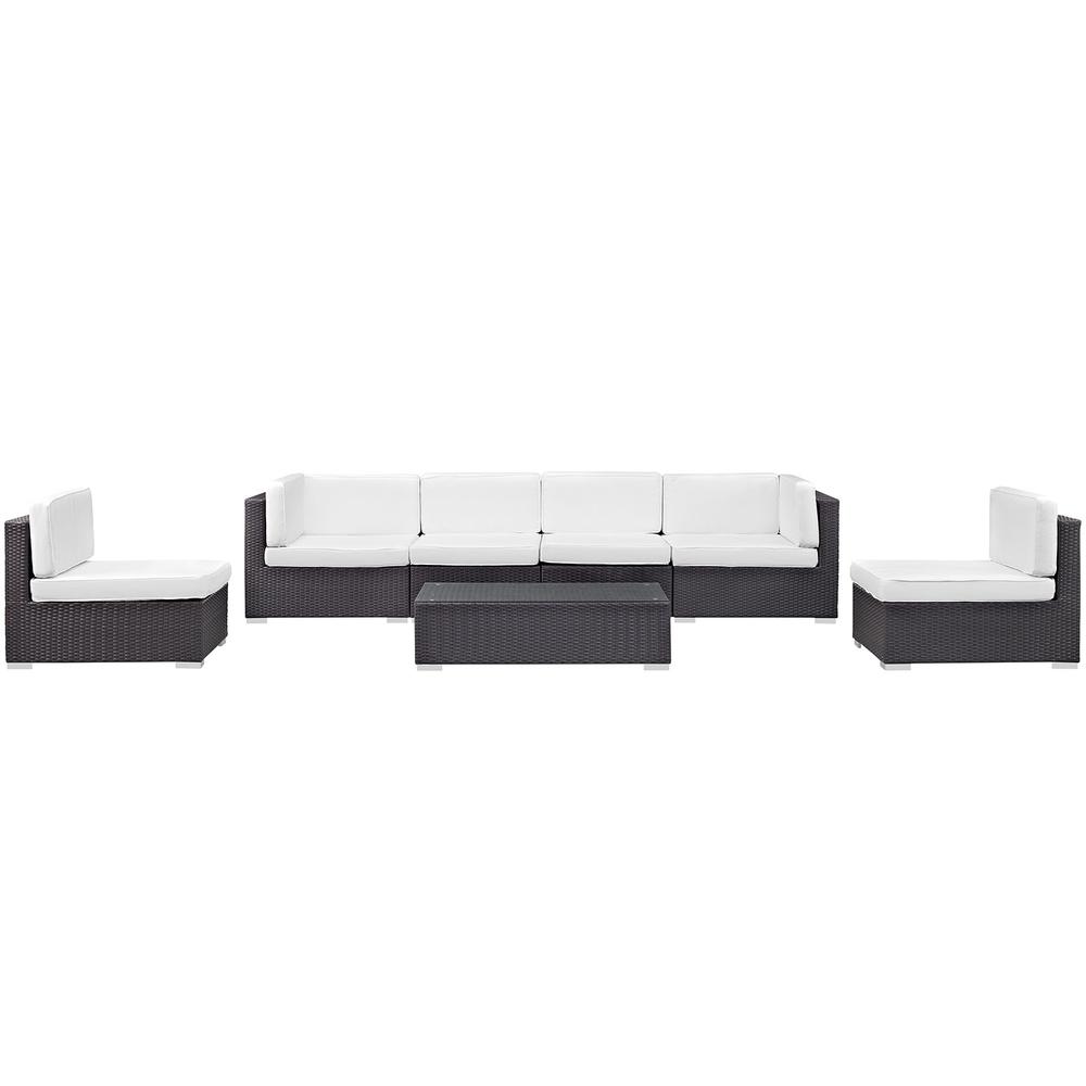 Aero 7 Piece Outdoor Patio Sectional Set. Picture 4