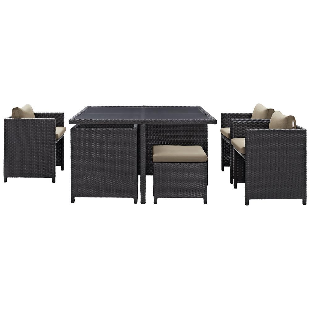 Inverse 9 Piece Outdoor Patio Dining Set. Picture 3