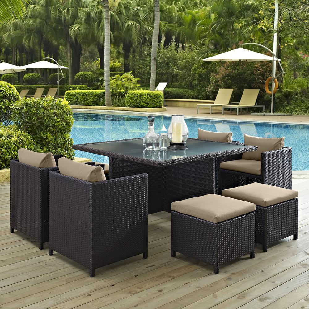 Inverse 9 Piece Outdoor Patio Dining Set. Picture 5