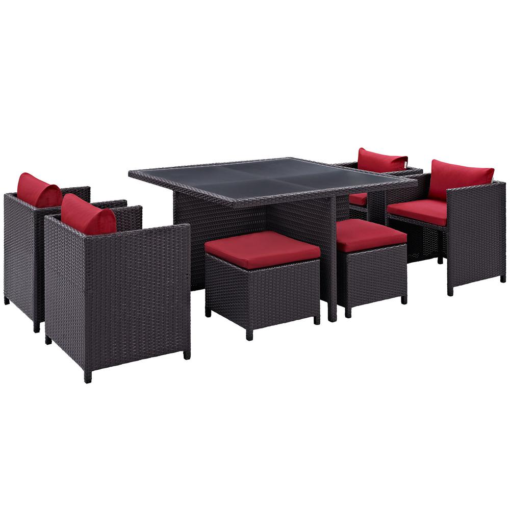 Inverse 9 Piece Outdoor Patio Dining Set. Picture 2
