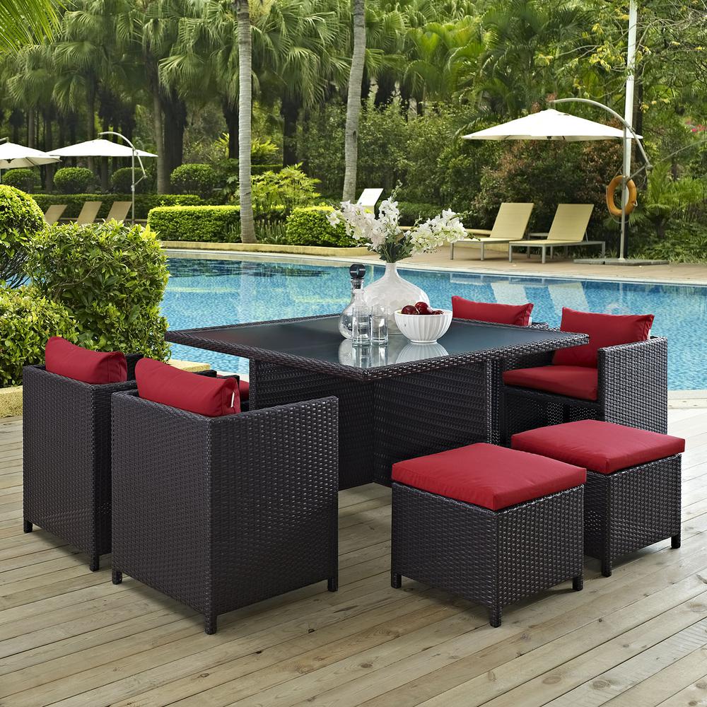 Inverse 9 Piece Outdoor Patio Dining Set. Picture 5