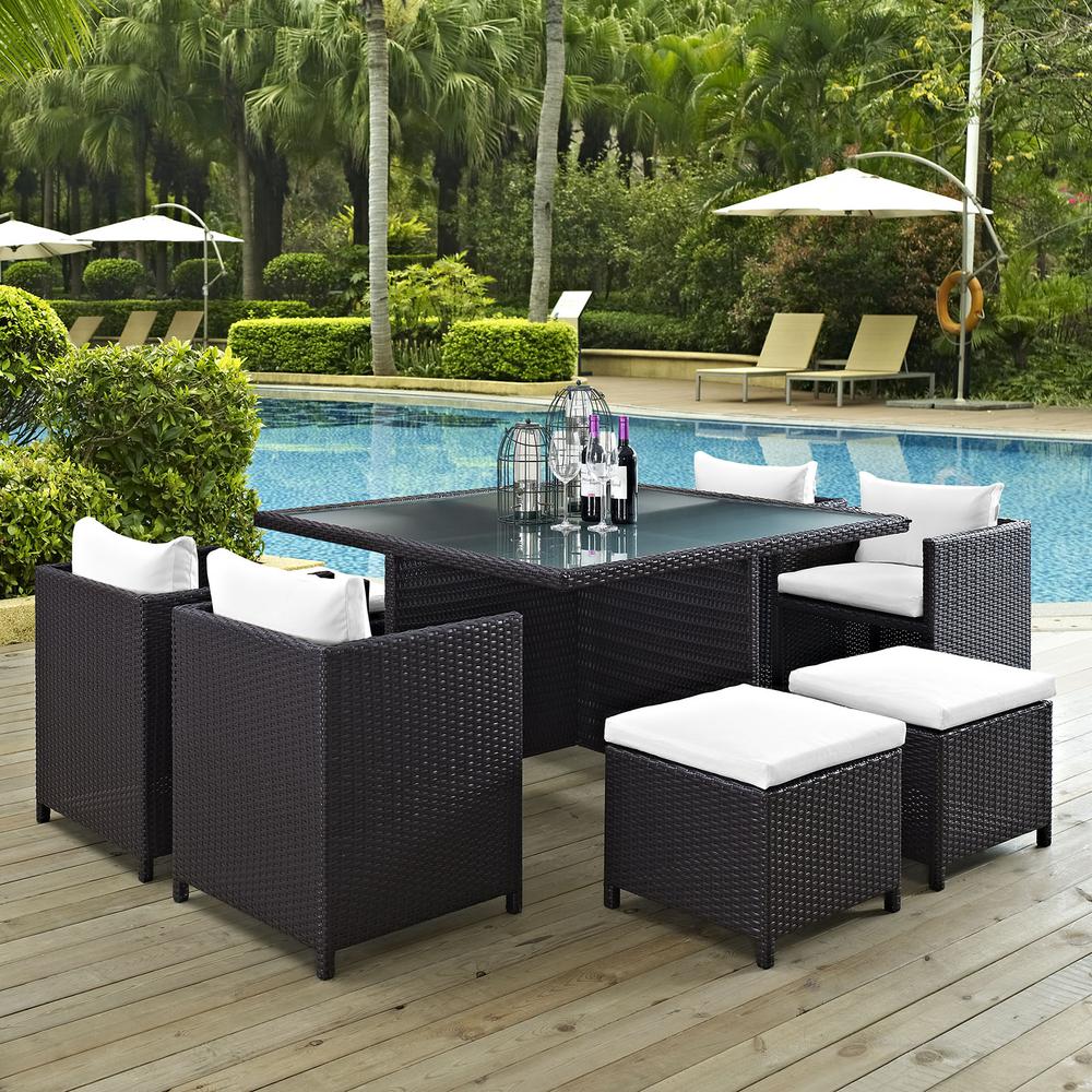 Inverse 9 Piece Outdoor Patio Dining Set. Picture 4