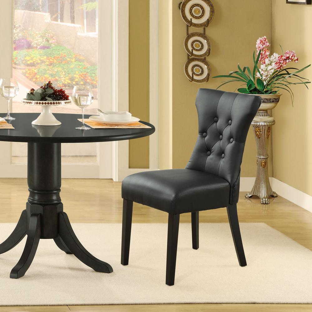 Silhouette Dining Vinyl Side Chair. Picture 4