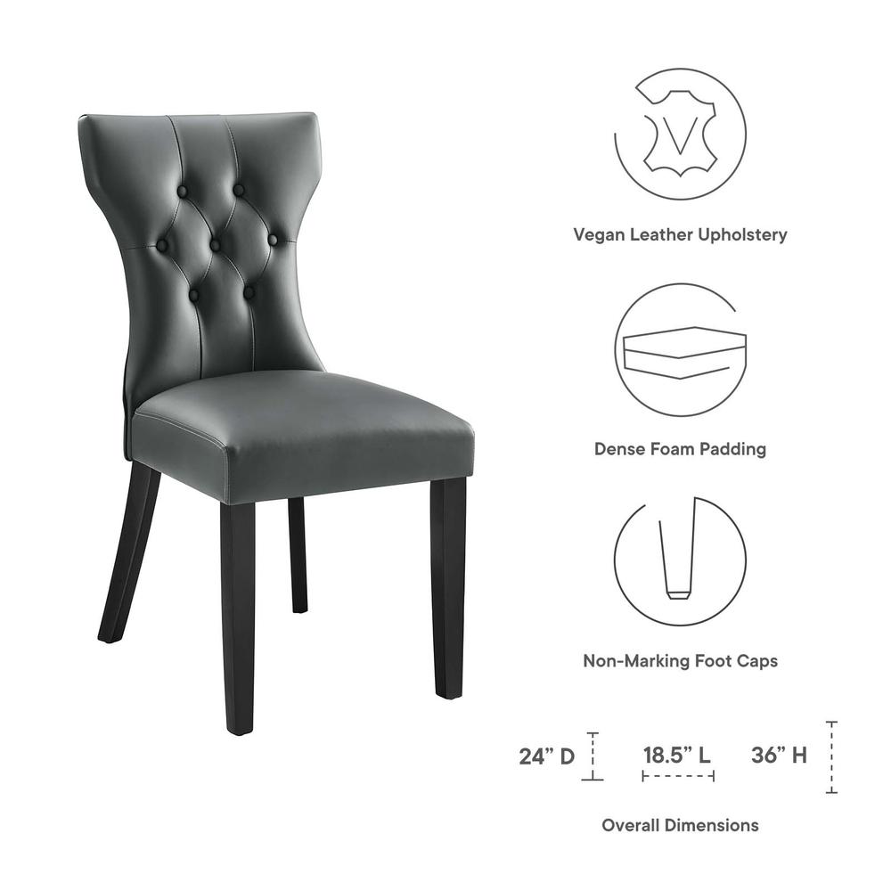 Silhouette Dining Vinyl Side Chair. Picture 6