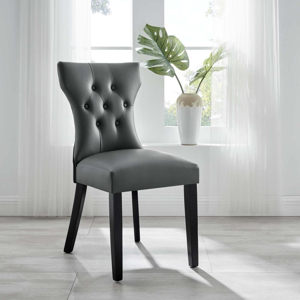 Silhouette Dining Vinyl Side Chair. Picture 8
