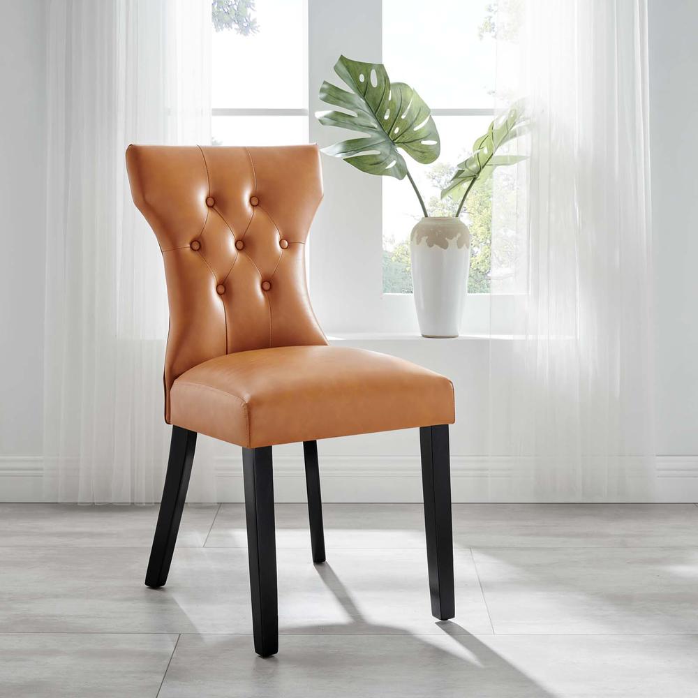 Silhouette Dining Vinyl Side Chair. Picture 8