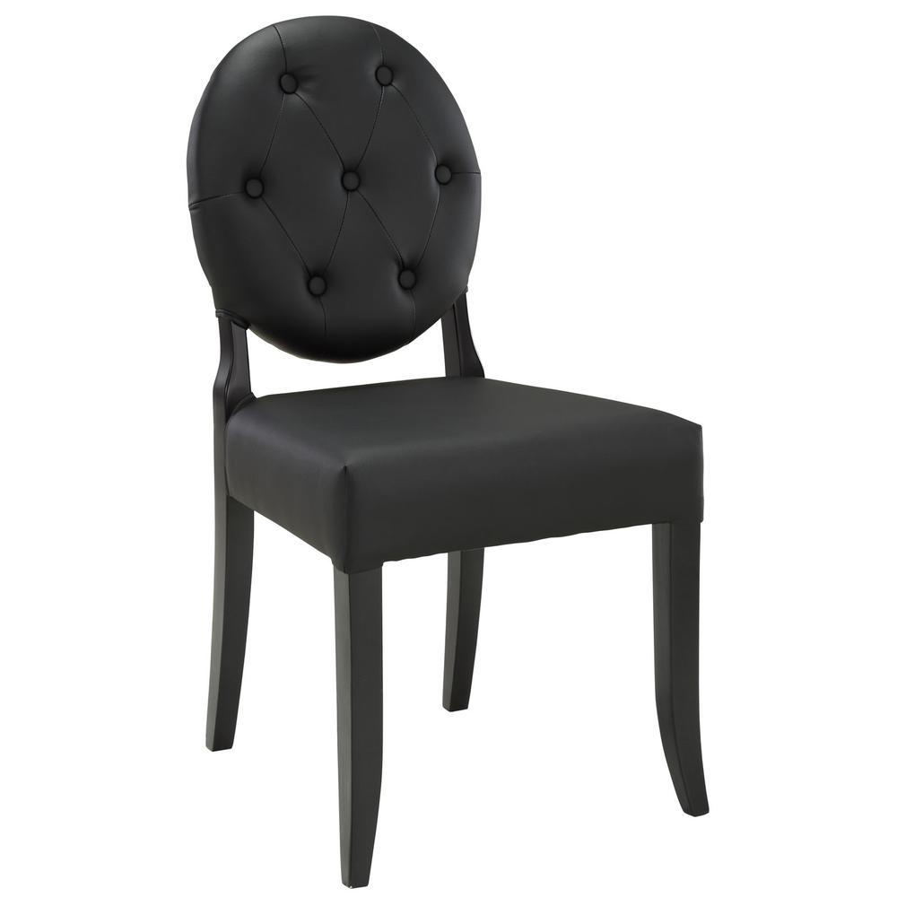 Button Dining Vinyl Side Chair. Picture 1