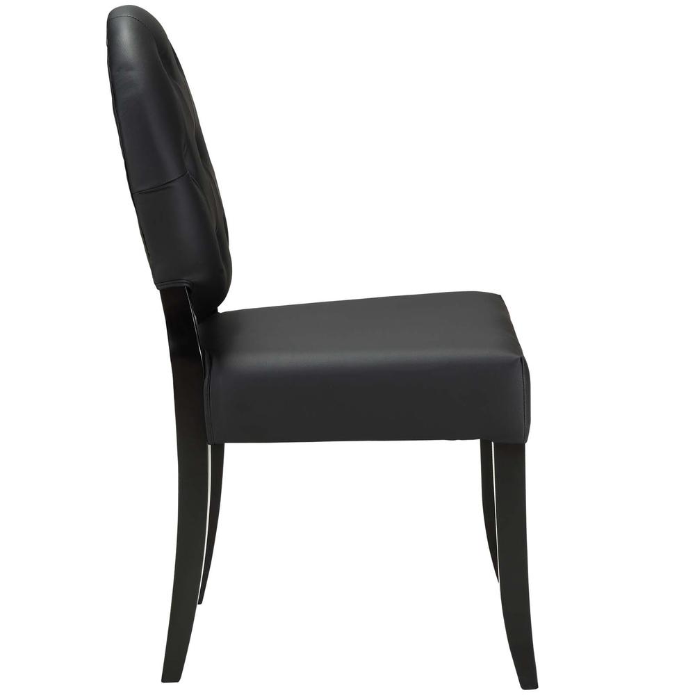 Button Dining Vinyl Side Chair. Picture 3