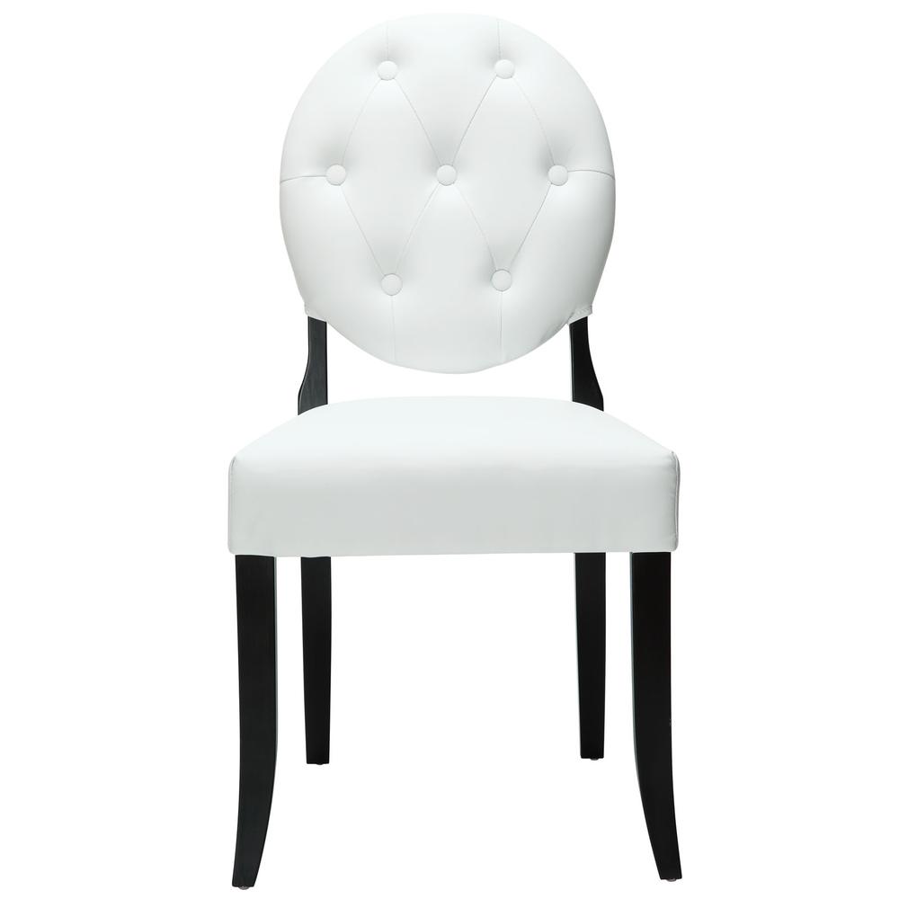 Button Dining Vinyl Side Chair. Picture 1