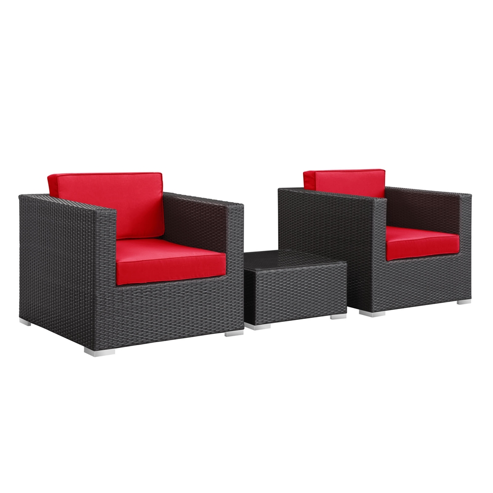 Burrow 3 Piece Outdoor Patio Sectional Set. Picture 1