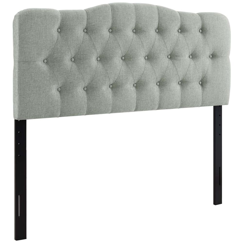Annabel Queen Upholstered Fabric Headboard. Picture 1