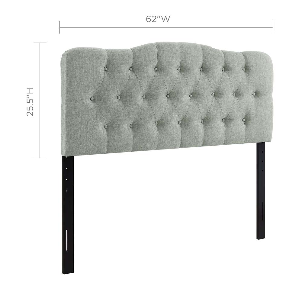 Annabel Queen Upholstered Fabric Headboard. Picture 2