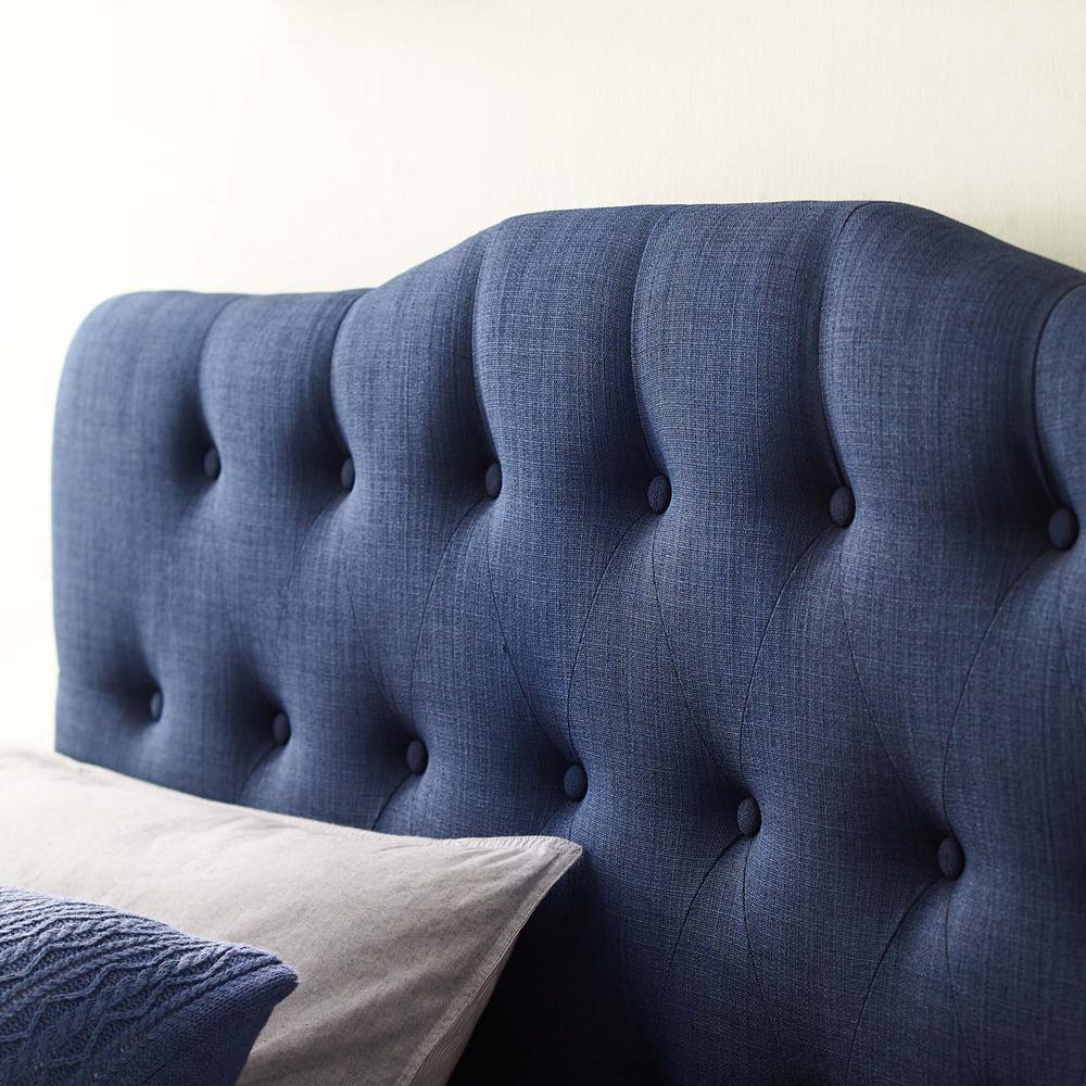 Annabel Queen Upholstered Fabric Headboard. Picture 7