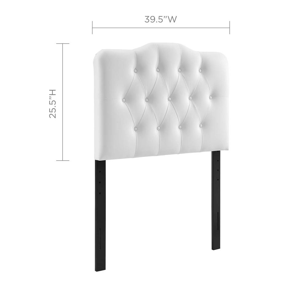 Annabel Twin Upholstered Vinyl Headboard. Picture 2