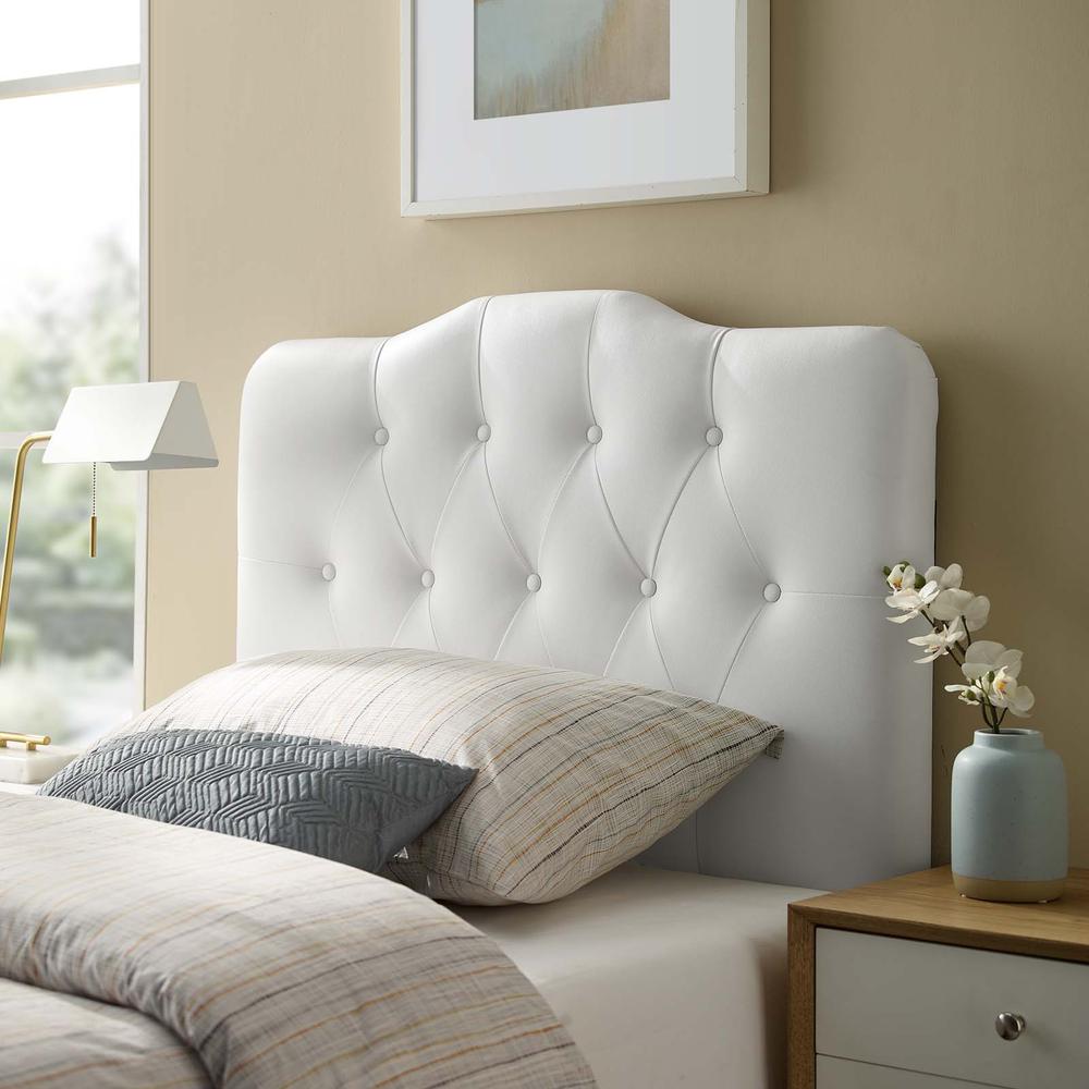Annabel Twin Upholstered Vinyl Headboard. Picture 8
