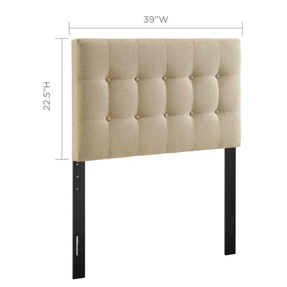 Emily Twin Upholstered Fabric Headboard. Picture 2