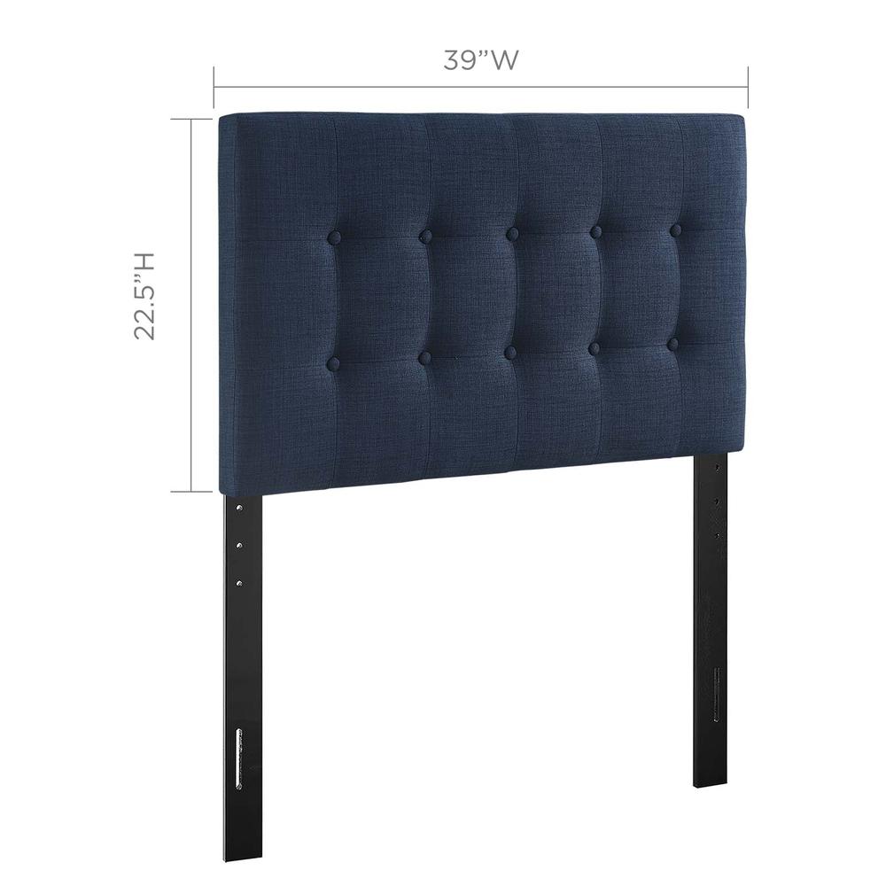 Emily Twin Upholstered Fabric Headboard. Picture 3