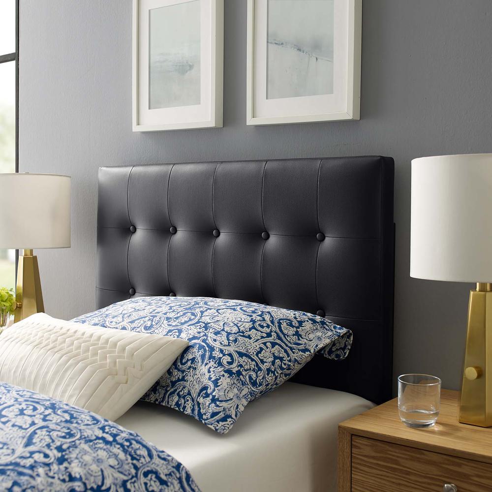 Emily Twin Upholstered Vinyl Headboard. Picture 8