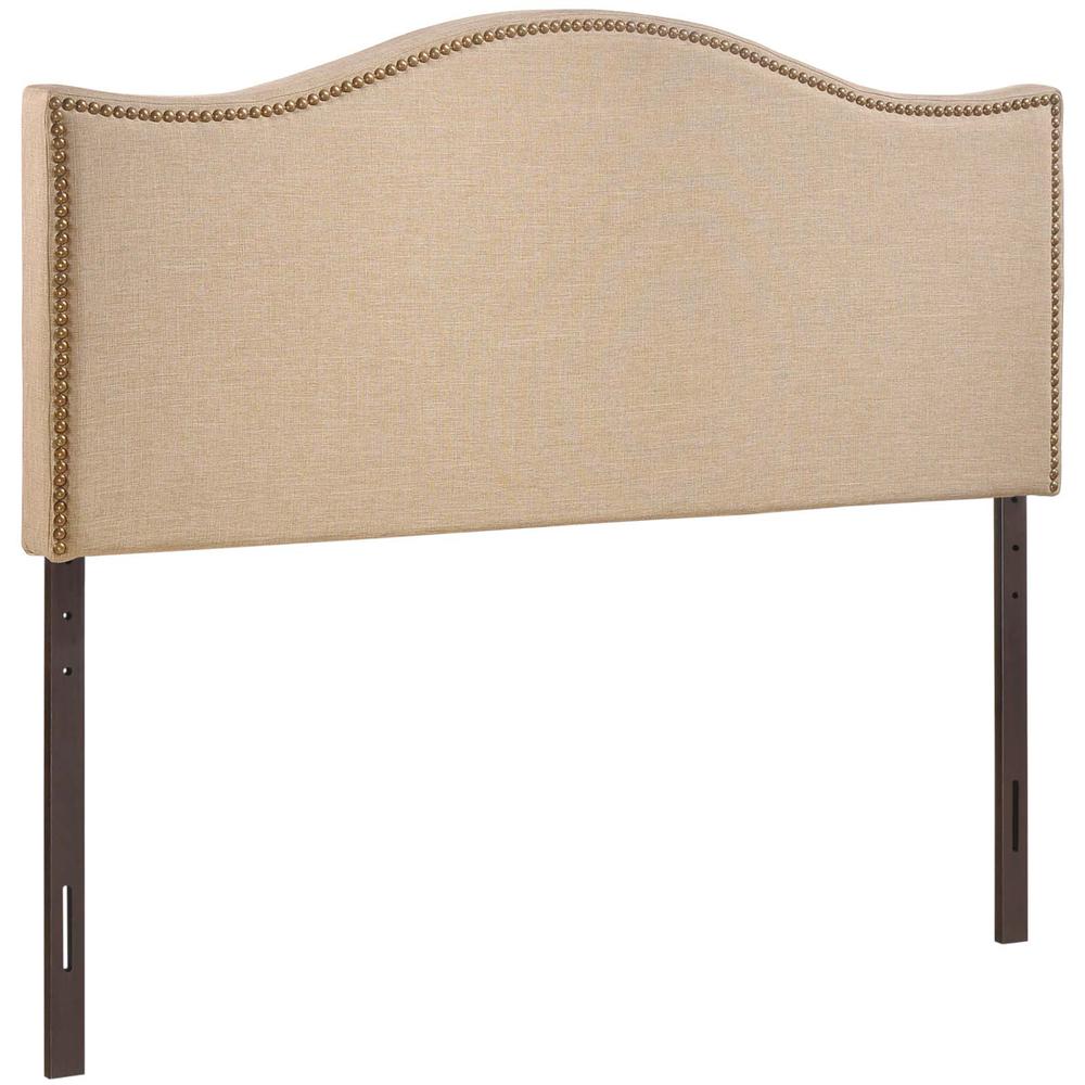 Curl Queen Nailhead Upholstered Headboard. Picture 2