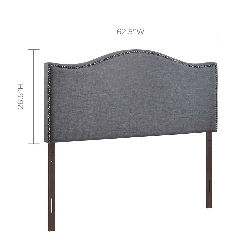 Curl Queen Nailhead Upholstered Headboard. Picture 4