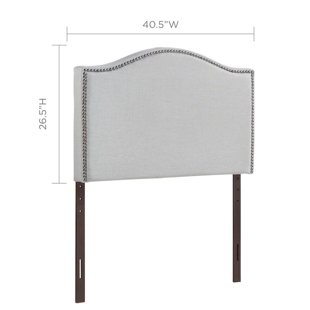 Curl Twin Nailhead Upholstered Headboard. Picture 4