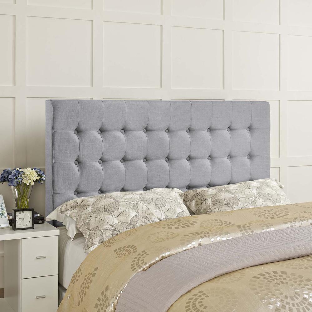 Tinble Queen Upholstered Fabric Headboard. Picture 8