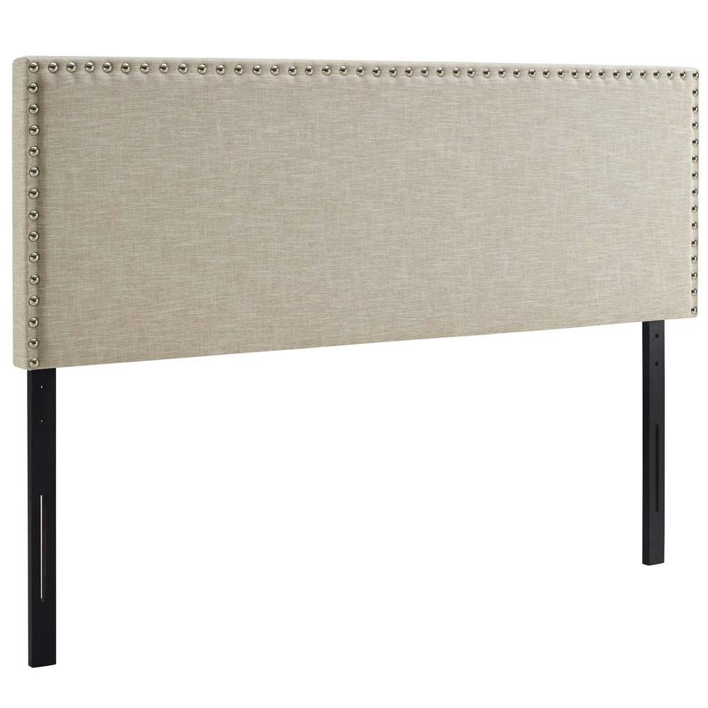 Phoebe Queen Upholstered Fabric Headboard. Picture 1