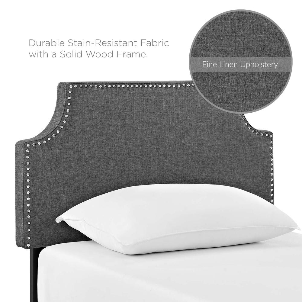 Laura Twin Upholstered Fabric Headboard. Picture 5