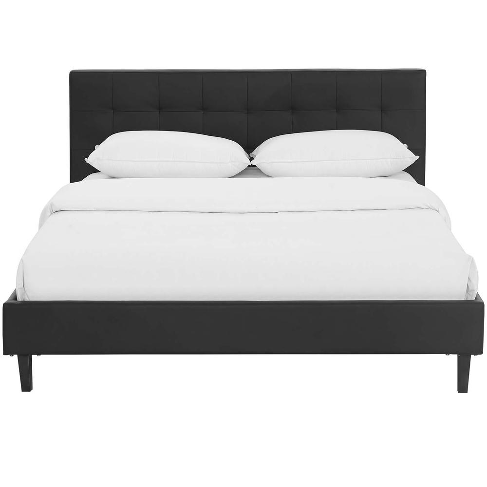 Linnea Full Faux Leather Bed. Picture 5