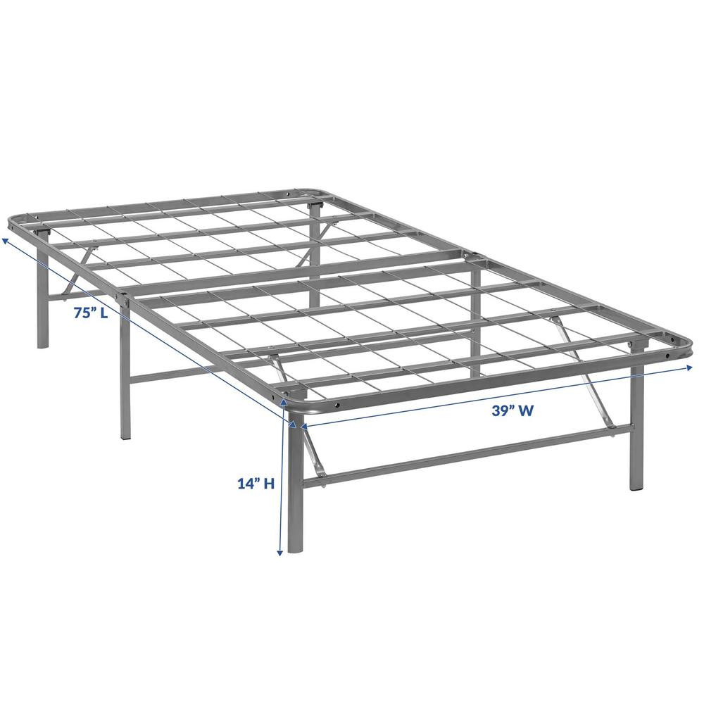 Horizon Twin Stainless Steel Bed Frame. Picture 2