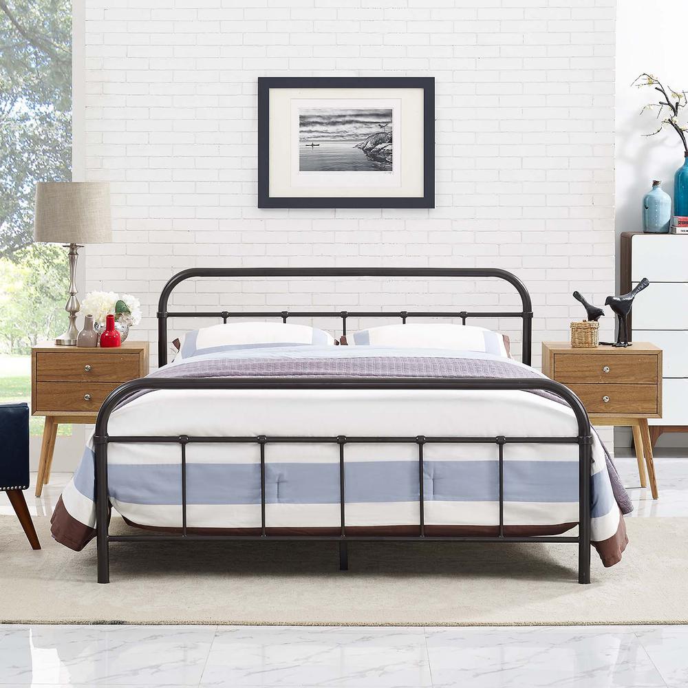Maisie Queen Stainless Steel Bed Frame. Picture 7