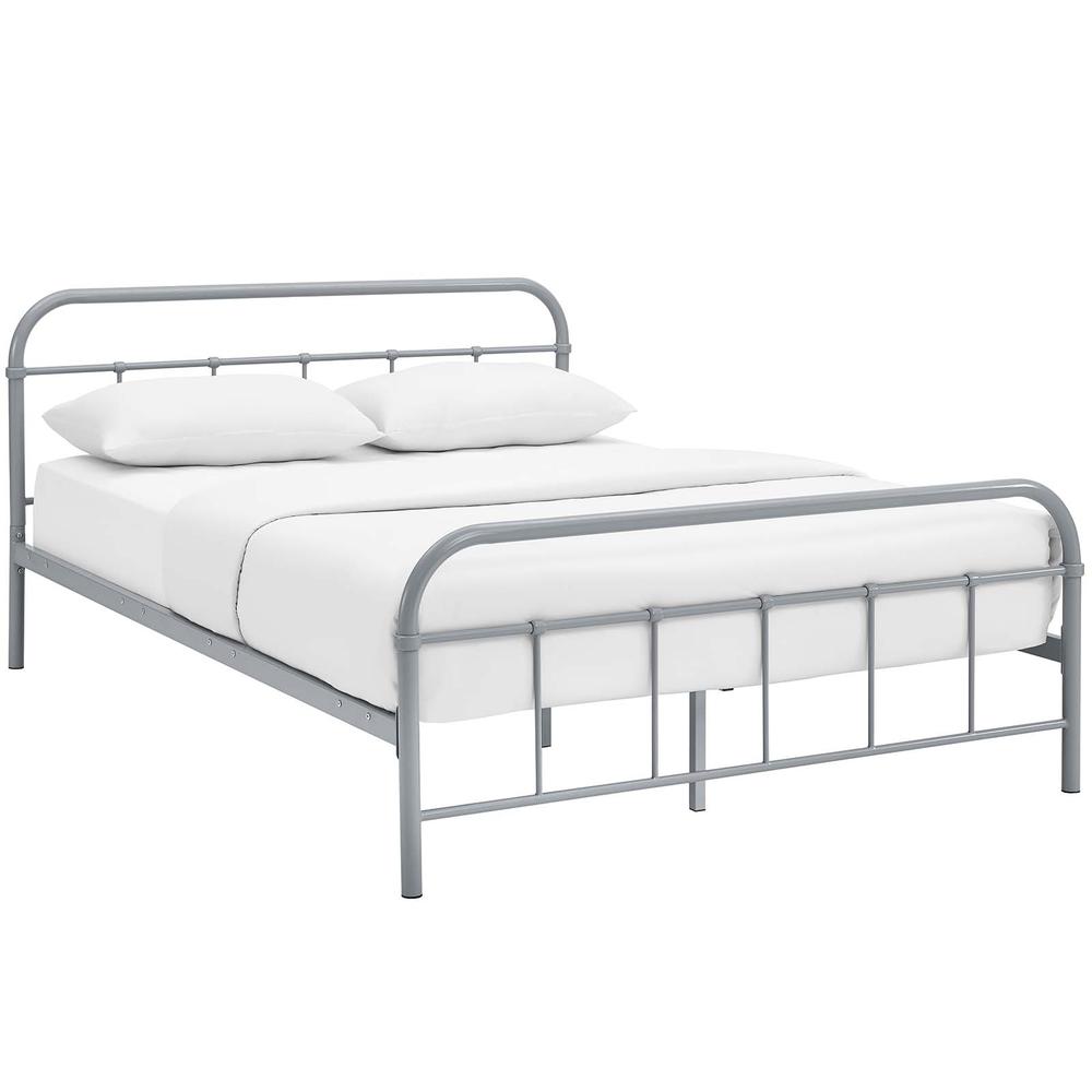 Maisie Queen Stainless Steel Bed Frame. Picture 1
