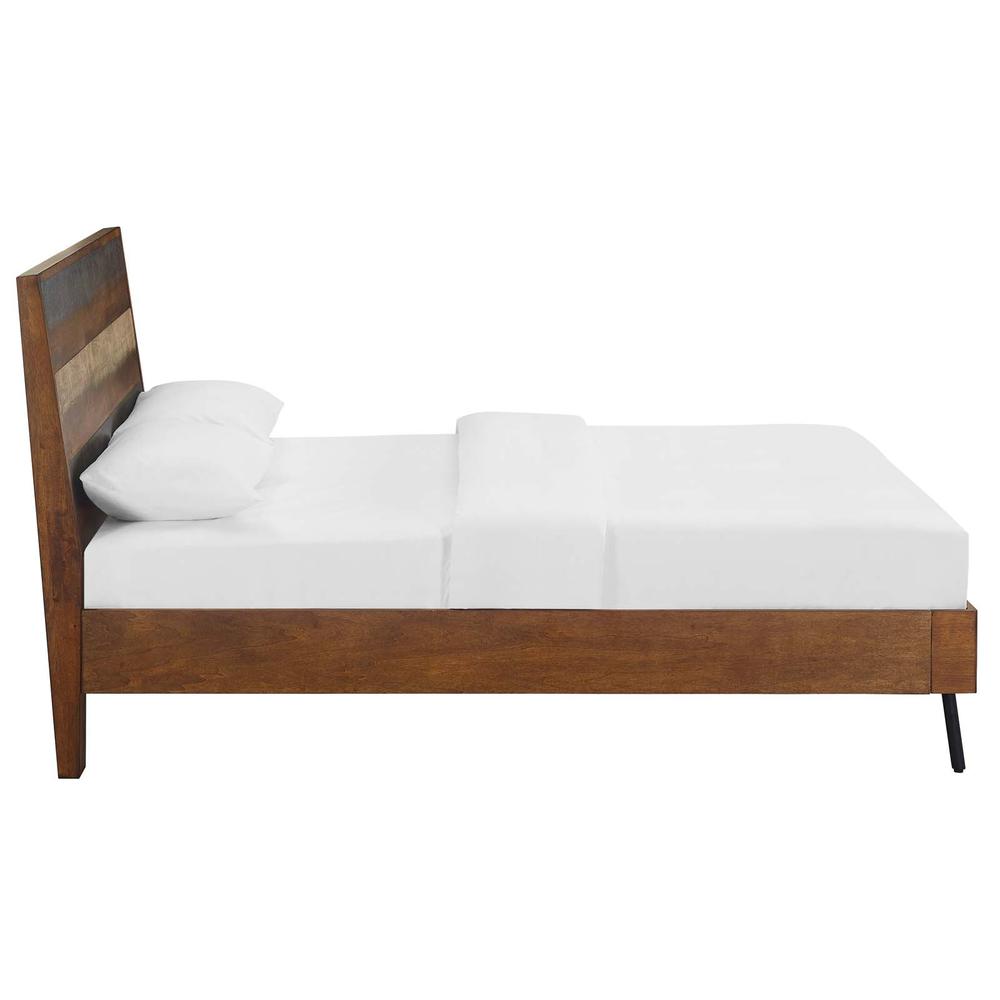 Arwen Queen Rustic Wood Bed - Walnut MOD-5831-WAL. Picture 3